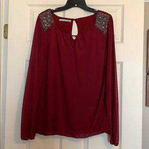 Maurice’s maroon dressy blouse. Size large